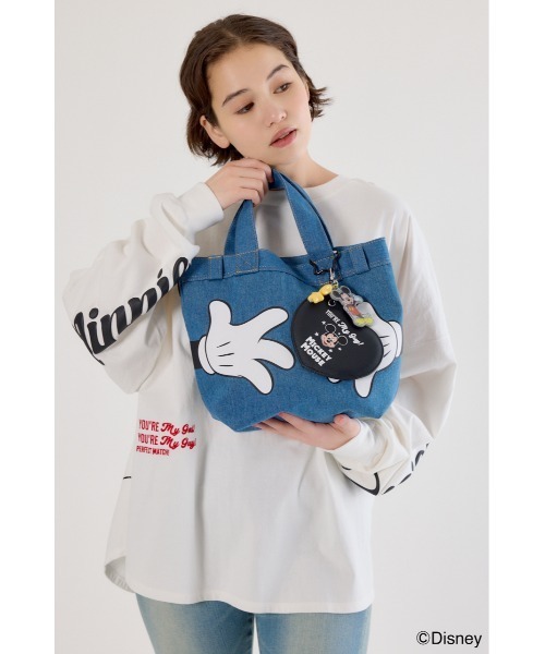 RODEO CROWNS WIDE BOWL（ロデオクラウンズワイドボウル）の「(Disney) リメイクライクトートバッグ（トートバッグ・レディース・ブラック/ライトピンク/オフホワイト/ブルー・FREE）」の20枚目の写真