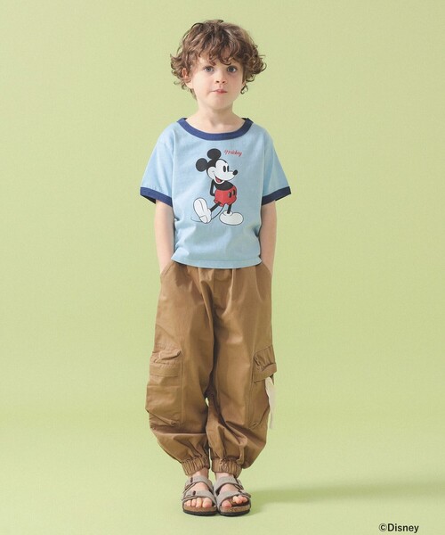 こども ビームス(コドモビームス)の「【別注】GOOD ROCK SPEED / リンガー / Mickey mouse / 半袖 Tシャツ 2026SS(100~150cm)(Tシャツ/カットソー・キッズ・ライトブルー・L(140-150)/M(120-130)/S(100-110))」の2枚目の写真