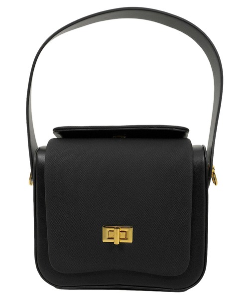 KOBE LETTUCE（コウベレタス）の「異素材ボックスバッグ（ハンドバッグ・レディース・ブラウン/ブルー/アイボリー/ブラック・F）」の13枚目の写真