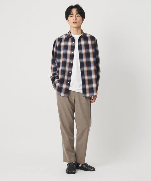 BEAUTY&YOUTH UNITED ARROWS（ビューティーアンドユースユナイテッドアローズ）の「尾州 TW オンブレ チェック レギュラー シャツ GRANDE TAPERD型 ウォッシャブル MADE IN JAPAN（シャツ/ブラウス・メンズ・ネイビー/グレー系・S/M/XL/L）」の9枚目の写真