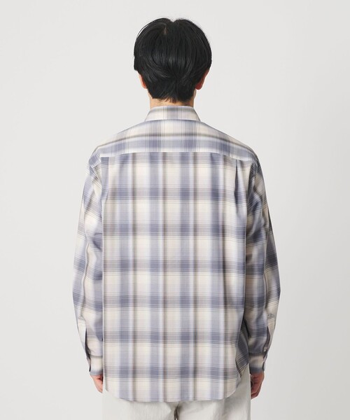 BEAUTY&YOUTH UNITED ARROWS（ビューティーアンドユースユナイテッドアローズ）の「尾州 TW オンブレ チェック レギュラー シャツ GRANDE TAPERD型 ウォッシャブル MADE IN JAPAN（シャツ/ブラウス・メンズ・ネイビー/グレー系・S/M/XL/L）」の15枚目の写真