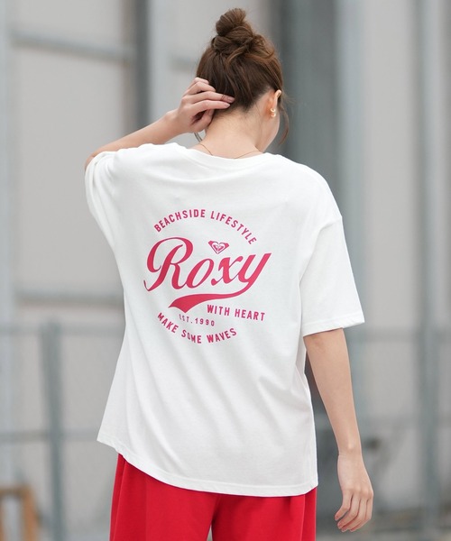 ROXY(ロキシー)の「ROXY/ロキシー 半袖 Tシャツ バックプリント ドロップショルダー RST261076(Tシャツ/カットソー・レディース・グレー/ブラック/ホワイト・S/M)」の2枚目の写真