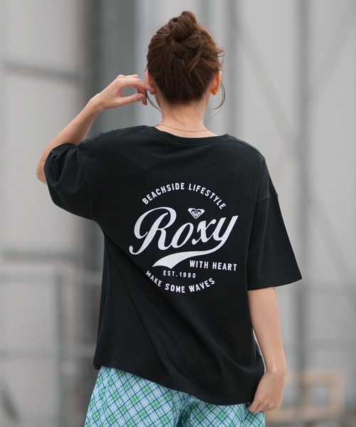 ROXY(ロキシー)の「ROXY/ロキシー 半袖 Tシャツ バックプリント ドロップショルダー RST261076(Tシャツ/カットソー・レディース・グレー/ブラック/ホワイト・S/M)」の12枚目の写真