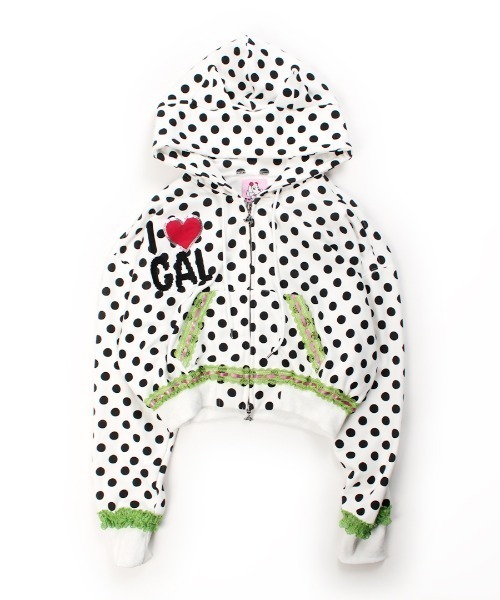 GALFY(ガルフィー)の「GALFY/ガルフィー/ポップポップILOVEGAL パーカー(パーカー・レディース・ピンク/ホワイト/ブラック・F)」の6枚目の写真