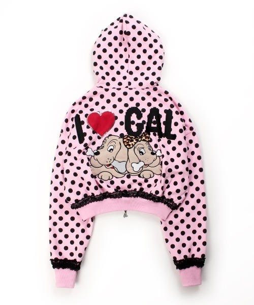 GALFY(ガルフィー)の「GALFY/ガルフィー/ポップポップILOVEGAL パーカー(パーカー・レディース・ピンク/ホワイト/ブラック・F)」の12枚目の写真