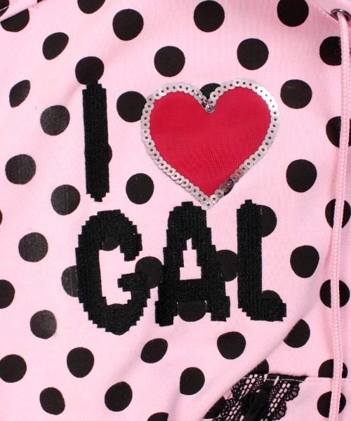 GALFY(ガルフィー)の「GALFY/ガルフィー/ポップポップILOVEGAL パーカー(パーカー・レディース・ピンク/ホワイト/ブラック・F)」の15枚目の写真