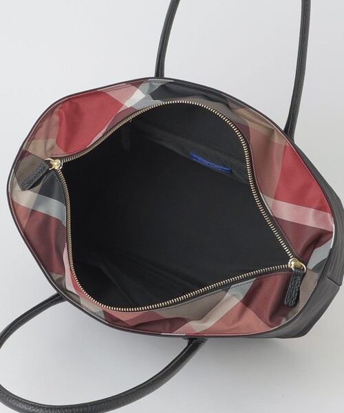 BLUE LABEL CRESTBRIDGE（ブルーレーベルクレストブリッジ）の「パーシャルクレストブリッジチェックナイロントート（トートバッグ・レディース・ブラック/ダークネイビー/ブルー系その他4・FREE）」の4枚目の写真