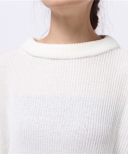 URBAN RESEARCH（アーバンリサーチ）の「UR Acuta ハイネックプルオーバー（ニット/セーター・レディース・グレー/グリーン/ホワイト/ベージュ/ピンクベージュ・FREE）」の7枚目の写真