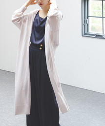 NOBLE  新品♡ ブライトネップロングカーデ♡ NOBLE（ノーブル） カーディガン 「洗える」18Gシアーロング