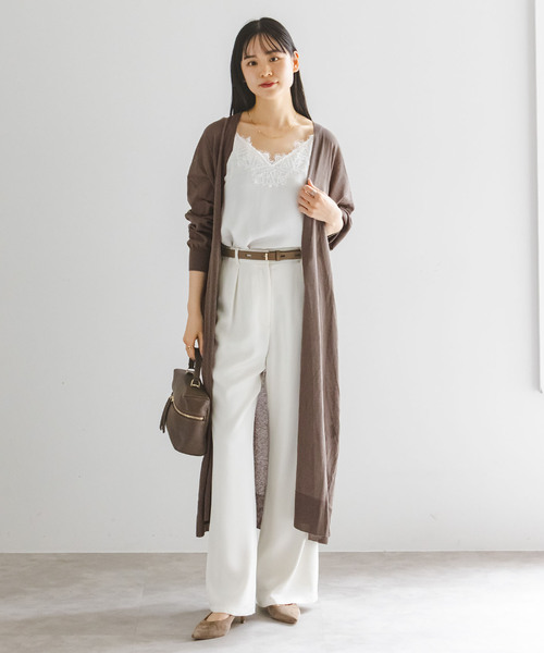 Noble(ノーブル)の「18Gシアーロングカーディガン(カーディガン/ボレロ・レディース・ライトグレー/モカ/ブラック・FREE)」の11枚目の写真