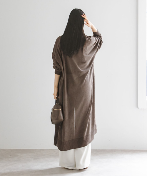 Noble(ノーブル)の「18Gシアーロングカーディガン(カーディガン/ボレロ・レディース・ライトグレー/モカ/ブラック・FREE)」の13枚目の写真