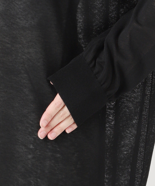 Noble(ノーブル)の「18Gシアーロングカーディガン(カーディガン/ボレロ・レディース・ライトグレー/モカ/ブラック・FREE)」の19枚目の写真