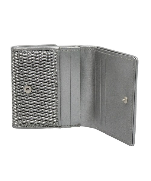 HIROKO HAYASHI(ヒロコハヤシ)の「CATENA(カテーナ)薄型二つ折り財布(財布・レディース・シルバー系その他・00)」の4枚目の写真