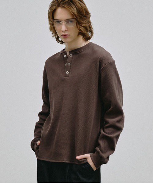 WAFFLE HENLEY T-SHIRT/ワッフルヘンリーネックTシャツ（Tシャツ