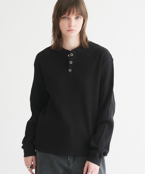 WAFFLE HENLEY T-SHIRT/ワッフルヘンリーネックTシャツ（Tシャツ
