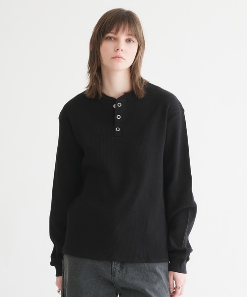 WAFFLE HENLEY T-SHIRT/ワッフルヘンリーネックTシャツ（Tシャツ