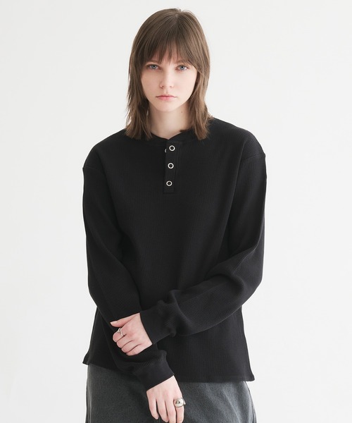 WAFFLE HENLEY T-SHIRT/ワッフルヘンリーネックTシャツ（Tシャツ