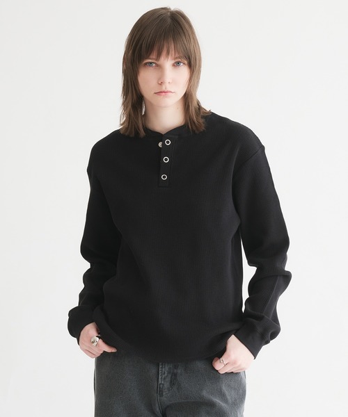 WAFFLE HENLEY T-SHIRT/ワッフルヘンリーネックTシャツ（Tシャツ