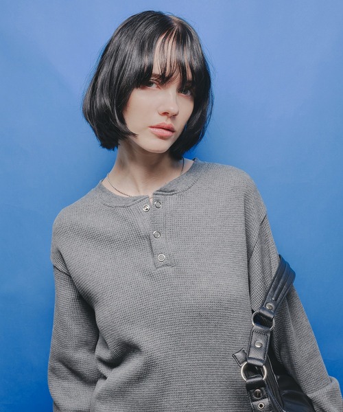 SELLE GLANT(セレグランテ)の「WAFFLE HENLEY T-SHIRT/ワッフルヘンリーネックTシャツ(Tシャツ/カットソー・メンズ・ボルドー/ブラック/グレー・LARGE/MEDIUM/SMALL)」の19枚目の写真