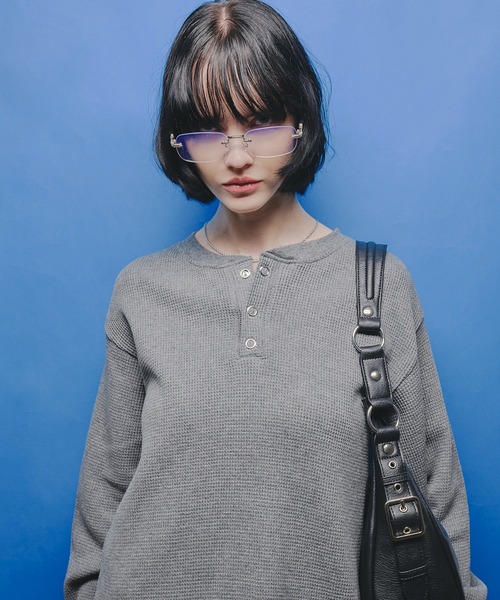 SELLE GLANT(セレグランテ)の「WAFFLE HENLEY T-SHIRT/ワッフルヘンリーネックTシャツ(Tシャツ/カットソー・メンズ・ボルドー/ブラック/グレー・LARGE/MEDIUM/SMALL)」の21枚目の写真