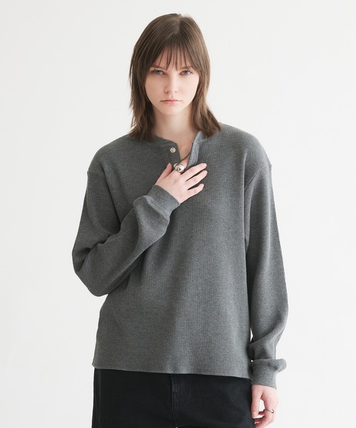 WAFFLE HENLEY T-SHIRT/ワッフルヘンリーネックTシャツ（Tシャツ