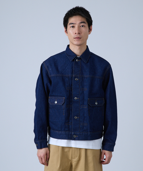 B.C STOCK（ベーセーストック）の「NEW 12.5oz デニムジャケット（デニムジャケット・メンズ・ダークブルー/ネイビー/ブラック・LARGE/MEDIUM）」の3枚目の写真