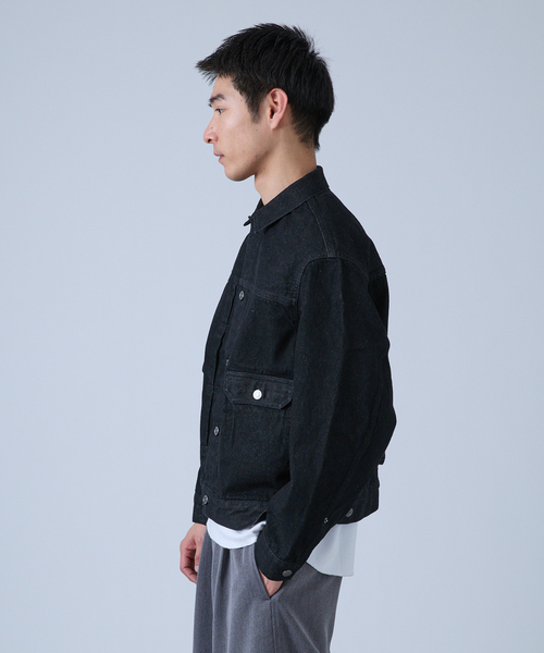 B.C STOCK（ベーセーストック）の「NEW 12.5oz デニムジャケット（デニムジャケット・メンズ・ダークブルー/ネイビー/ブラック・LARGE/MEDIUM）」の6枚目の写真