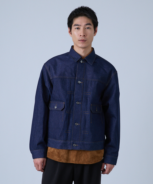 B.C STOCK（ベーセーストック）の「NEW 12.5oz デニムジャケット（デニムジャケット・メンズ・ダークブルー/ネイビー/ブラック・LARGE/MEDIUM）」の9枚目の写真