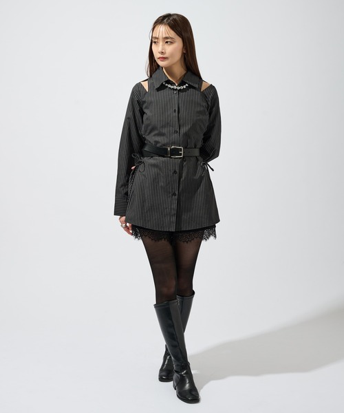 Ellno de Mavie（エルノデメヴィ）の「レースドッキングショートパンツ（その他パンツ・レディース・チャコール/ブラック・FREE）」の13枚目の写真