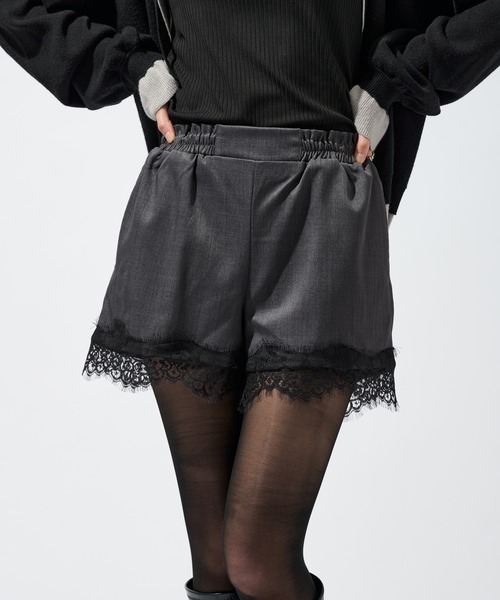 Ellno de Mavie（エルノデメヴィ）の「レースドッキングショートパンツ（その他パンツ・レディース・チャコール/ブラック・FREE）」の15枚目の写真