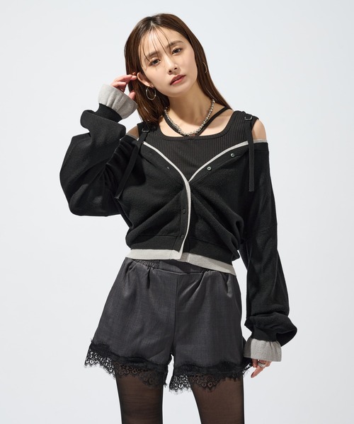 Ellno de Mavie（エルノデメヴィ）の「レースドッキングショートパンツ（その他パンツ・レディース・チャコール/ブラック・FREE）」の20枚目の写真