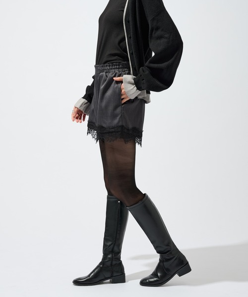 Ellno de Mavie（エルノデメヴィ）の「レースドッキングショートパンツ（その他パンツ・レディース・チャコール/ブラック・FREE）」の19枚目の写真