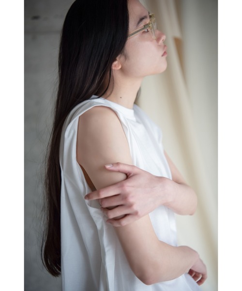 k3&co.(ケイスリーアンドコー)の「Draw string N/S top(Tシャツ/カットソー・レディース・Black/White・ONE SIZE)」の18枚目の写真