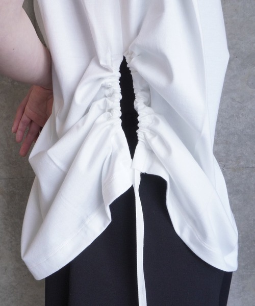k3&co.(ケイスリーアンドコー)の「Draw string N/S top(Tシャツ/カットソー・レディース・Black/White・ONE SIZE)」の11枚目の写真