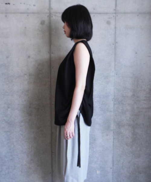 k3&co.(ケイスリーアンドコー)の「Draw string N/S top(Tシャツ/カットソー・レディース・Black/White・ONE SIZE)」の22枚目の写真