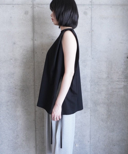k3&co.(ケイスリーアンドコー)の「Draw string N/S top(Tシャツ/カットソー・レディース・Black/White・ONE SIZE)」の21枚目の写真
