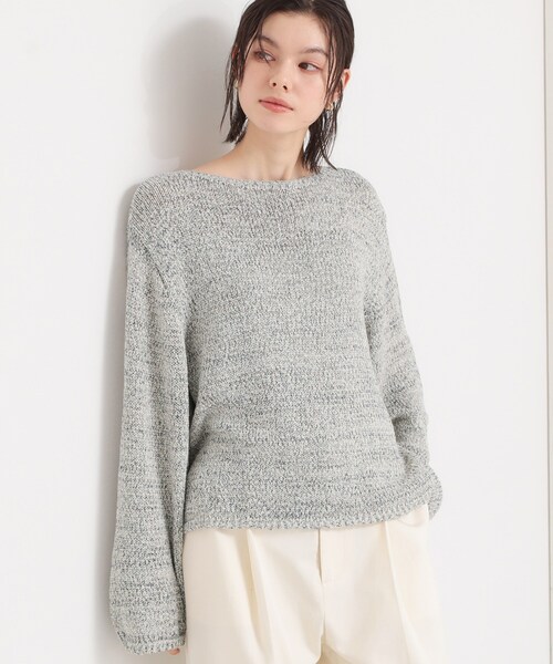 THE SHOP TK （ザ ショップ ティーケー ）の「MIXカラーで軽やかに テープヤーンニット（ニット/セーター・レディース・イエロー系その他5/ブルー系3・13/12）」の2枚目の写真