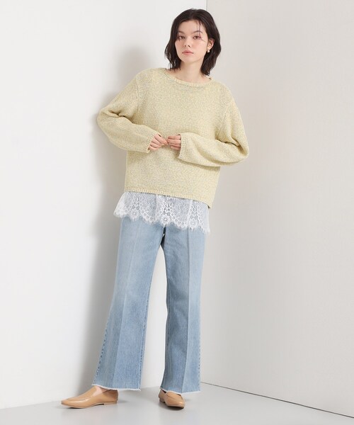 THE SHOP TK （ザ ショップ ティーケー ）の「MIXカラーで軽やかに テープヤーンニット（ニット/セーター・レディース・イエロー系その他5/ブルー系3・13/12）」の5枚目の写真