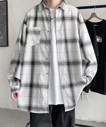 Monotone Plaid Oversized Shirt モノトーン チェック オーバーサイズ シャツ