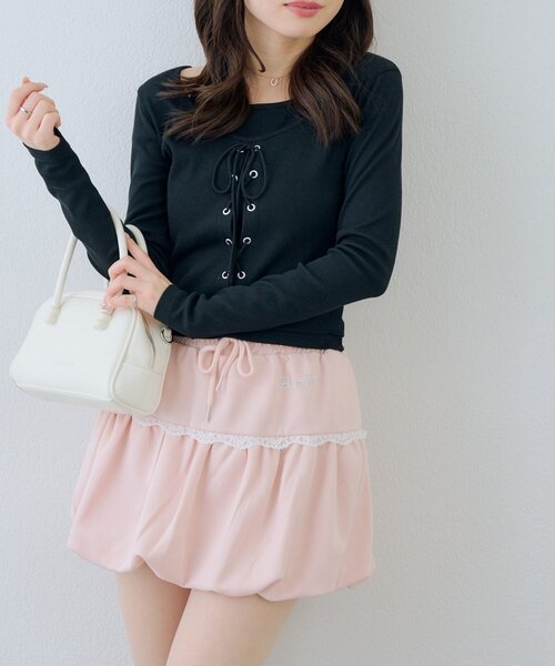 セール】【RMAF】【セットアップ】レースバルーンスカート（スカート