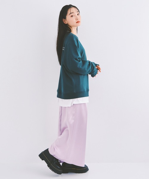 COLORME(カラーミー)の「【AKB48 伊藤百花 着用】スタイルアップ スリット入りサテンスカート(スカート・レディース・ライラック/ブルー・FREE)」の17枚目の写真
