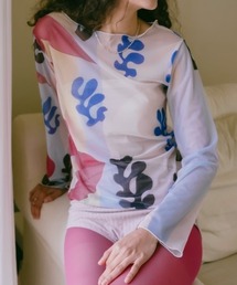 Art Print 2way Sleeve Top/アートプリント2ウェイスリーブトップス（T
