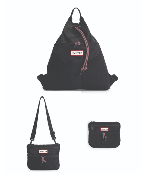 HUNTER(ハンター)の「トラベル マルチファンクション パッカブル バックパック(バックパック/リュック・レディース・ブラック/ブラック×グレー・ONE)」の1枚目の写真