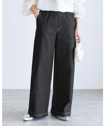 reca | ウエストリブデニムワイドパンツ(デニムパンツ)