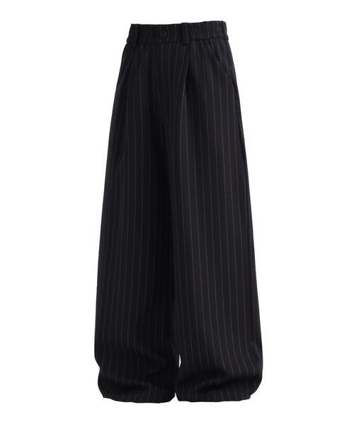 CORPUS TOKYO（コーパス トーキョー）の「タックワイドストライプトラウザー（スラックス・メンズ・グレー/ブラック・4/3/2/1）」の3枚目の写真