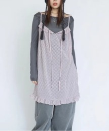 Vipoa（ヴィポア）の「dot chiffon camisole one piece（ワンピース）」