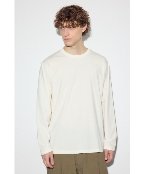AZUL by moussy（アズールバイマウジー）の「スムースタッチ長袖トップス（Tシャツ/カットソー・メンズ・ブラック/ホワイト/ライトブラック・SMALL/MEDIUM/LARGE）」の6枚目の写真