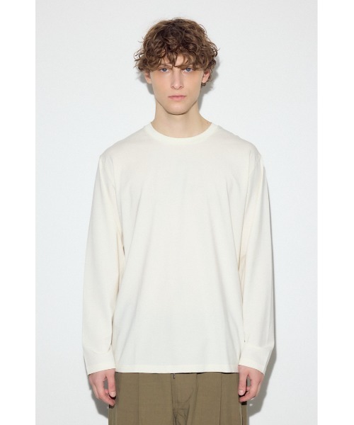 AZUL by moussy（アズールバイマウジー）の「スムースタッチ長袖トップス（Tシャツ/カットソー・メンズ・ブラック/ホワイト/ライトブラック・SMALL/MEDIUM/LARGE）」の8枚目の写真