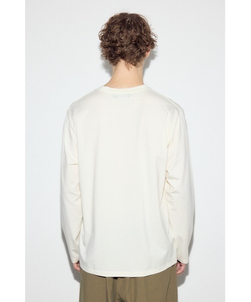 AZUL by moussy（アズールバイマウジー）の「スムースタッチ長袖トップス（Tシャツ/カットソー・メンズ・ブラック/ホワイト/ライトブラック・SMALL/MEDIUM/LARGE）」の10枚目の写真