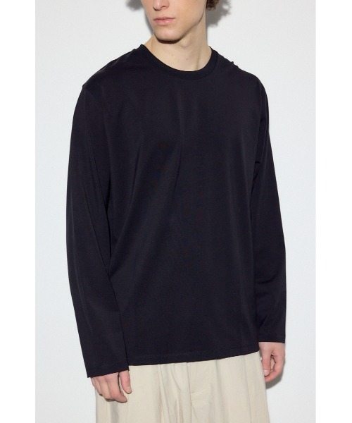 AZUL by moussy（アズールバイマウジー）の「スムースタッチ長袖トップス（Tシャツ/カットソー・メンズ・ブラック/ホワイト/ライトブラック・SMALL/MEDIUM/LARGE）」の15枚目の写真